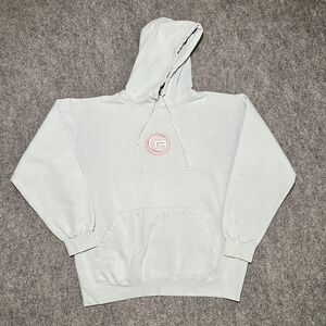 VTG Aaron Chang Surf Photography Mens Large Hoodie Light Blue Y2K 90s